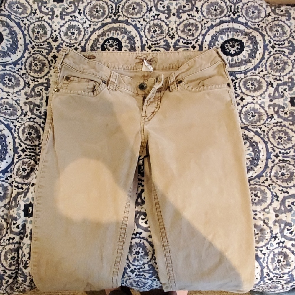 Silver corduroy pants